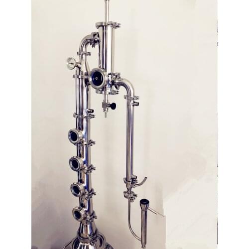 Free Shipping 3" Flute Distiller Set With Gin Basket Kit, Copper Plate Sets*4 Stainless Steel304