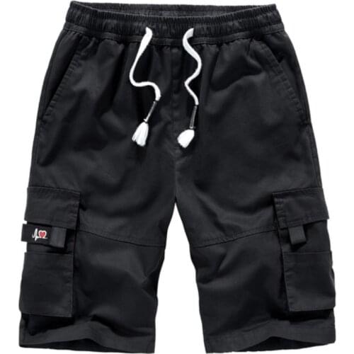 Breeches Beach Shorts Bermuda Male Drawstring Elastic Waist Mens Shorts Summer Casual Cotton Boardshort Plus Size 7XL 8XL MY420