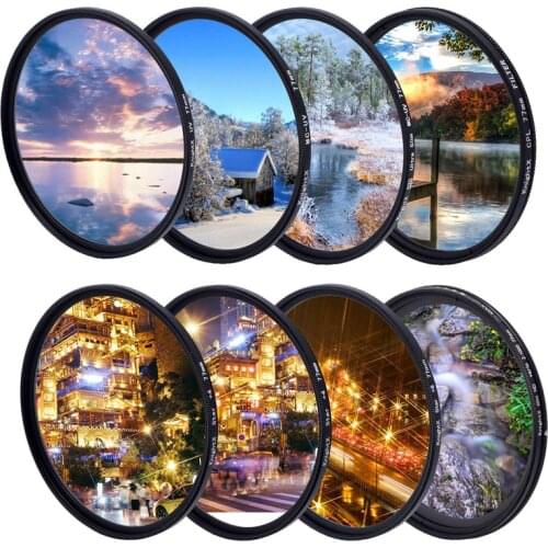 KnightX UV CPL ND Star Camera Lens variable Neutral Density Filter For canon sony nikon 49 52 55 58 62 67 77 mm colse up Macro