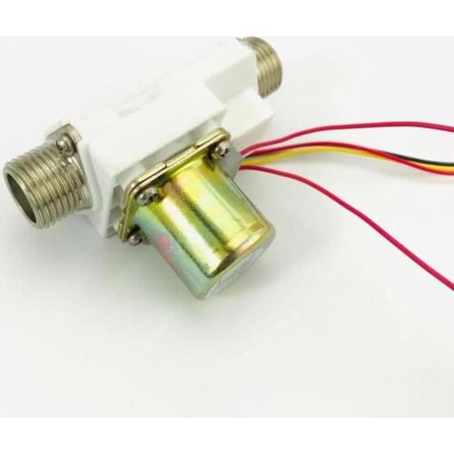 G1/2" Nickeled Hot Water Flow Valve BSP 100 Celsius Water Turbine Meter 12V 1-30L/min Flow Meter Water Sensor iSentrol