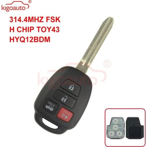 Kigoauto 89070-06421/06420 Remote key 4 button 314.4Mhz for Toyota HYQ12BDM+H chip