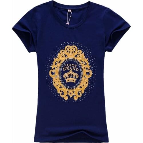 Summer brand new hot diamond T-shirt womens womens T-shirt cotton T-shirt female model M--3XL