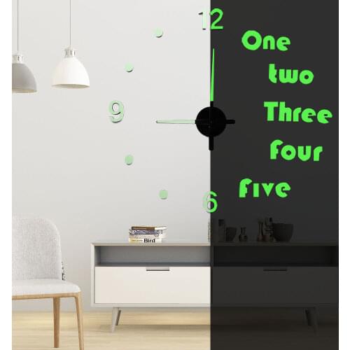 Wall Clock Metal Quartz Watch Clocks 3d Diy Home Decoration Acrylic Mirror Stickers Modern Needle