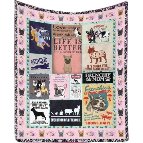 Blanket to Dog Lover Blanket Warm Throw for Bed Sofa & Dorm