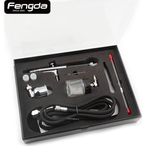Free shipping FENGDA BD-134K double-action airbrush spray gun face body painting tattoo hand tools gravity feed type air hose
