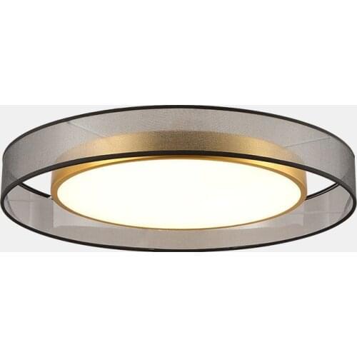 Ceilling lampRoom lamp Nordic light luxury golden round simple modern ceiling lamp fashionable atmosphere LED study bedroom lamp