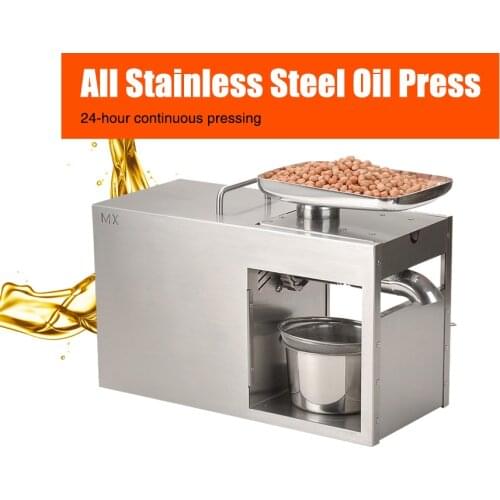 XEOLEO Oil presser Olive Oil press machine Cold and Hot press oil extractor machine usefor Peanut/Walnut/Flax seed/Sesame 1500W