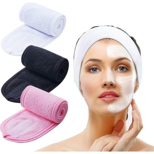 Adjustable Wash Face Hairband Facial Headband Soft Towel For Bath Shower Makeup Yoga Sport Spa Facial Care Apply Mask Wash Face