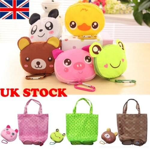Travel Foldable Bag Storage Reusable Animal Shopping Bag Handbag Grocery Tote