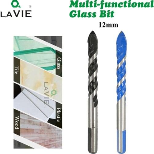 LAVIE 5pcs 12mm Triangle Ceramic Drill Bit Multi-functional Concrete Drilling Glass For Tile Glass Marble Pawer Tool DB02058