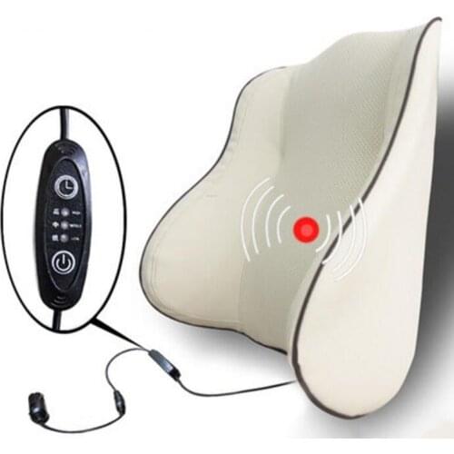 2019 High quality automobile massage waist cushion electric seat memory cotton car seat cushion waist pillow car driver cushion