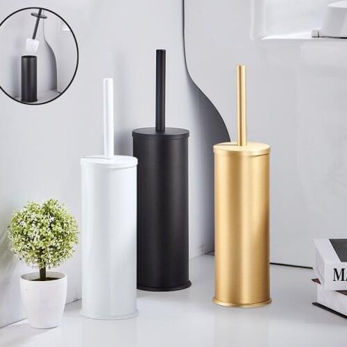 1Pc Fashion Aluminum Alloy Long Handle Toilet Brush Set Household Cleaning Tools Bathroom Accessories