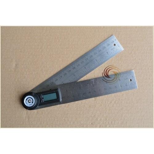 Stainless steel electronic angle ruler protractor 360 degree 200mm angle finder carpenter # 2 IN 1 digital display 0-200mm 1pcs