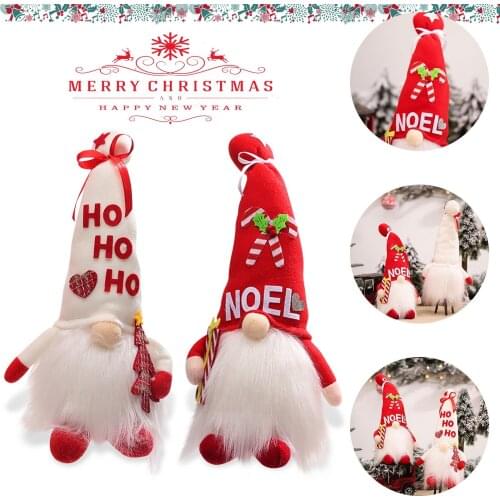 2pcs Christmas Gnomes Elf Dolls Luminous Dwarf Dolls Ornament Christmas Decor Natal Navidad Gift Happy New Year 2022