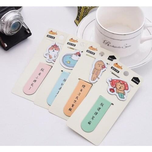 2 pcs/pack You Know I'm Tired Cat Magnet Bookmark Paper Clip School Office Supply Escolar Papelaria Gift Stationery