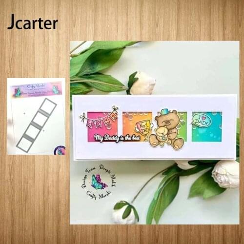 2021 Rectangle Lattice Frame Metal Cutting Dies Craft Handmade Knife Mould Blade Punch Stencils Dies Cut for Scrapbooking Model