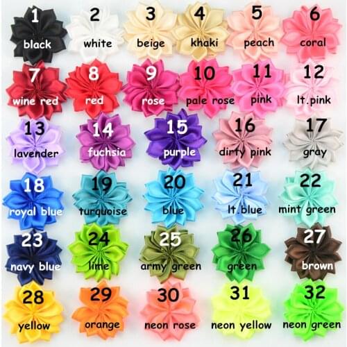 60 pcs/lot , Mini Satin Flowers 1.77" (4.5 cm) applique flowers embellishment decoration wedding flowers