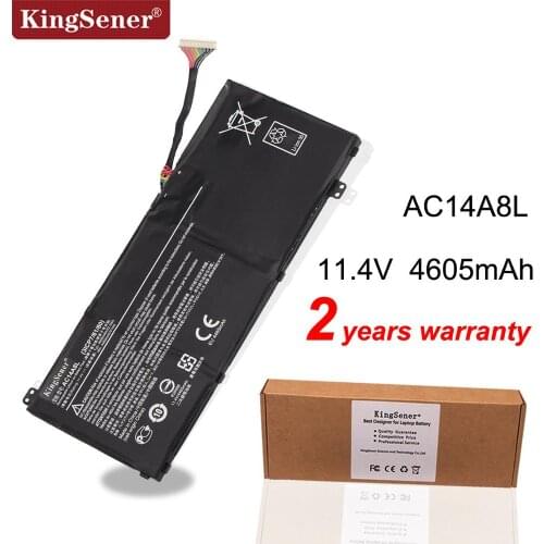 KingSener AC14A8L Laptop Battery For Acer Aspire VN7-571 VN7-571G VN7-591 VN7-591G VN7-791G MS2391 KT.0030G.001 11.4V 4605mAh