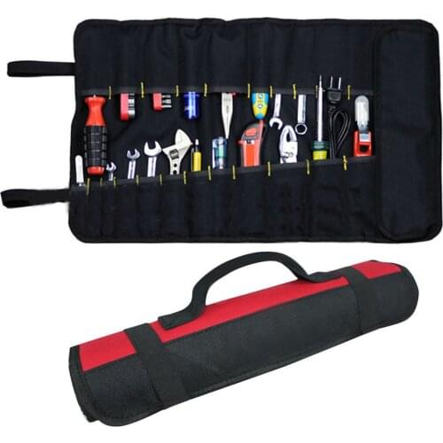 22 Pockets Hardware Tool Roll Pliers Screwdriver Spanner Carry Case Pouch Bag Rolled Up Portable Hardware Holder Oxford Cloth