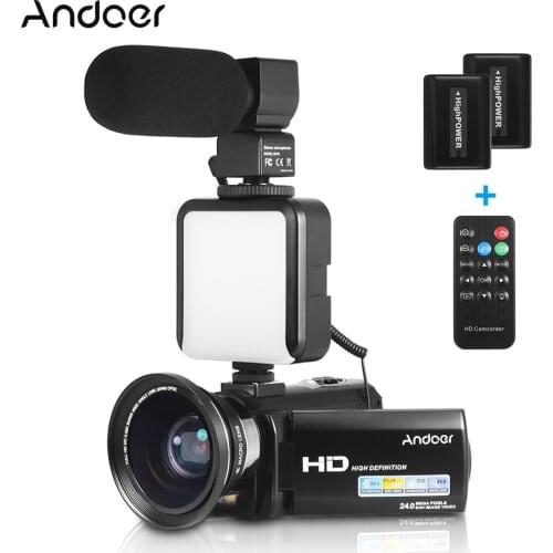 Andoer HDV-201LM FHD Digital Video Camera Camcorder DV Recorder 24MP 16X Digital Zoom 3.0 Inch LCD Screen Camera for Photography