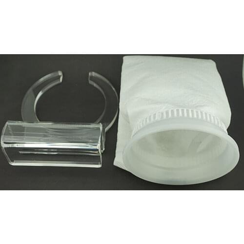 Filter Sock Bag Holder Suck Replacement 4" 150 Micron Sump Aquarium Reef Tank