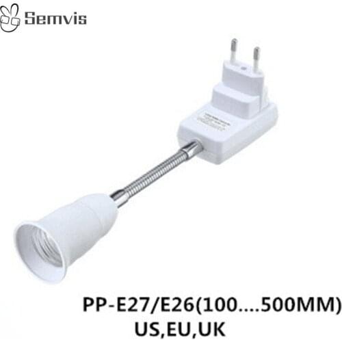 20cm Lamp Holder Switch Led Lamp Card Head Changer E27 Gauge Switch Belt Switch Lamp Holder EU Plug UK Plug