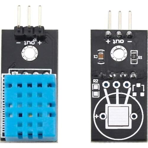 DHT11 Temperature Humidity Sensor Module Digital Single Bus 3.3V-5V with Jumper Wires for Arduino Raspberry Pi