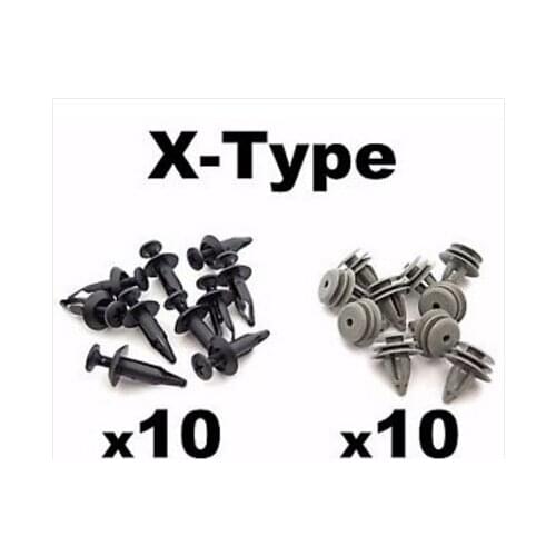 For Jaguar X-Type Sill Moulding / Side Skirt Trim Clips - Set of 20 Plastic Clips