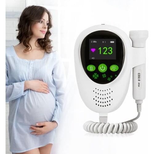 Home LCD display Fetal doppler ultrasound prenatal detector fetal baby heart rate monitor