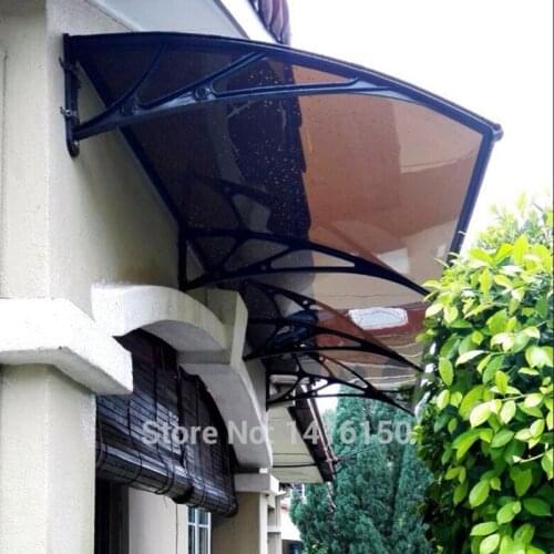 DS120250-P,120x250CM,DEEP 120CM,WIDE 250CM. STRONG PLASTIC BRACKET DOOR CANOPIES AWNINGS POLYCARBONATE BOARD SHELTER SHEDS SHADE