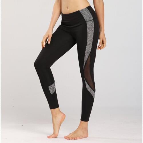 WITHZZ Stretch Quick-Dry Sports Workout Flexible Pants Female Splicing Mesh Fitness Casual Leggings