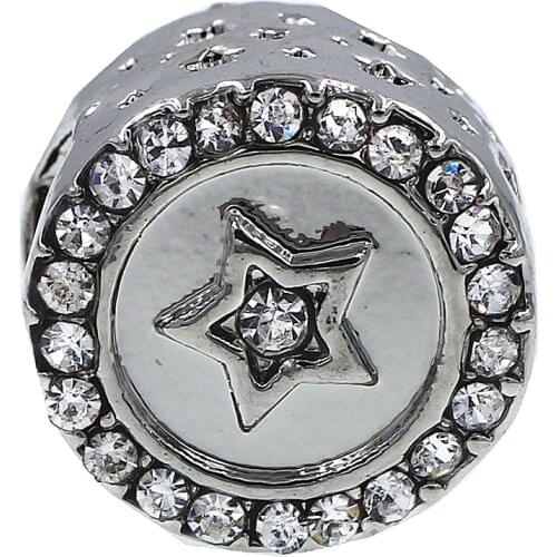 GO MAX DGW Round Stars Crystal beads Fit Pandora Charms Bracelets Women Jewelry Bracelet Making DIY Jewelry For Women