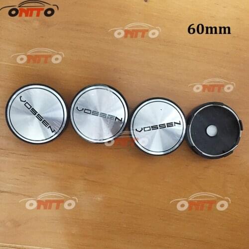 Hot selling 20pcs/lot 56mm 60mm Car Emblem Wheel Center Caps For vossen Logo Car Wheel hub Covers Emblem Badge Decal car styling
