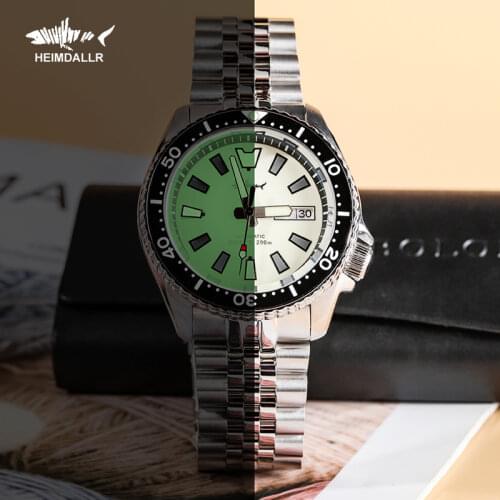 HEIMDALLR SKX007 Mens Diver Watch Vintage Sapphire Luminous 200m Water Resistance Japan NH36A Movement Mechanical Watches
