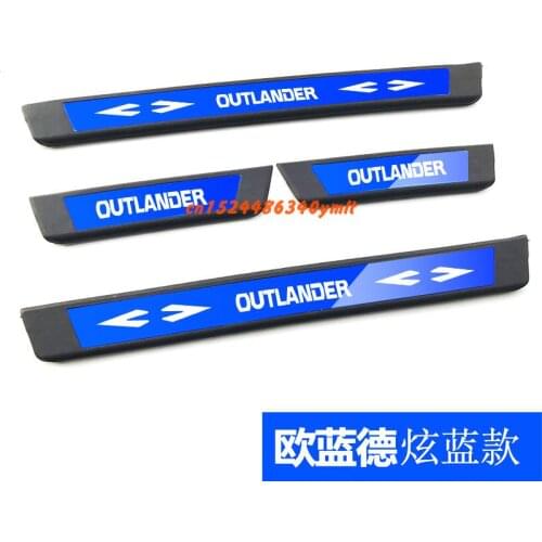 Stainless steel Plate Door Sill Welcome Pedal Car Styling Accessories for Mitsubishi Outlander 2013 2014 2015 2016 2017 2018