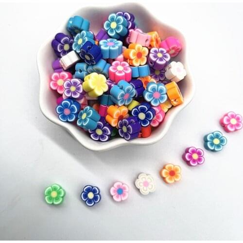 New 30pcs 10mm Polymer Clay Spacer Loose Beads for Jewelry Making DIY Bracelet Accessories #13