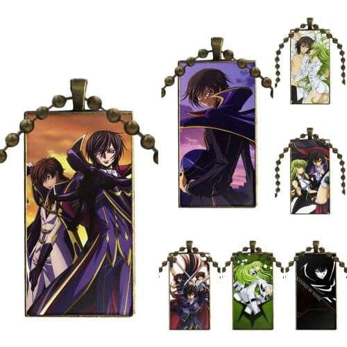 Anime Series Code Geass Glass Pendant Galaxy Pendant Necklace Women Bronze Plated Necklaces Jewelry For Women Jewellery