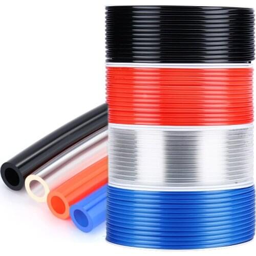 1Meters Pneumatic Pipe Air Hose 4*2.5mm 6*4mm 8*5mm 10*6.5mm 12*8mm 14*10mm 16*12mm For Pu Tube Air Hose Pipe