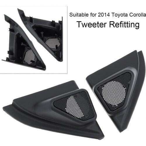 ABS Durable Hifi System Tweeter Horns Cover Fit for Toyota Corolla 2014 Refitting Installation Front Door Speaker Adapter Kit