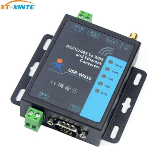 RS232 RS485 Serial to WiFi and Ethernet Converter USR-W610 Bi-directional Transmission Support Modbus VS USR-WIFI232-610 V2