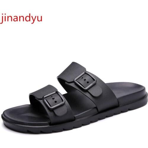 Beach Slippers Men Casual Shoes Comfy Non Slip Summer Shoes Men Sandals Leather Fashion Slides Casuales Mens Slippers Outdoor