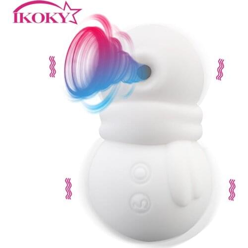 Clitoris Nipple Sucking Snowman Clit Sucker Vibrator Female Masturbation 10 Modes Tongue Vibrating G-spot Stimulation