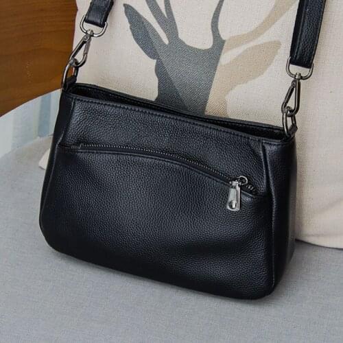 Messenger Bag College Style Shoulder Bag Hot Sale 2021 New Style 100% Genuine Leather Fashion Ladies Handbag Simple Wild