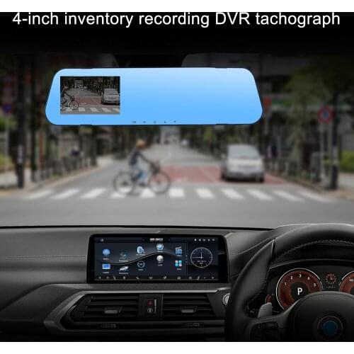 Car DVR HD 1080P Camera Record 4" Digital Video Mirror Recorder 120 Degree Wide Angle Car Dash Cam Registrar Sun visor Holder