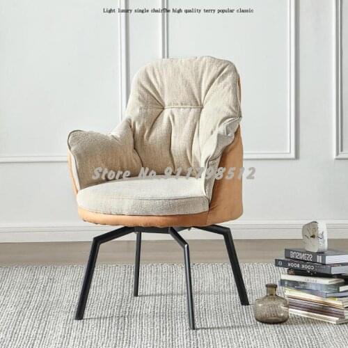 Hanzhe Rotating Computer Chair Study Office Chair Student Desk Chair Back Chair Home Leisure Chair Bedroom Makeup Chair