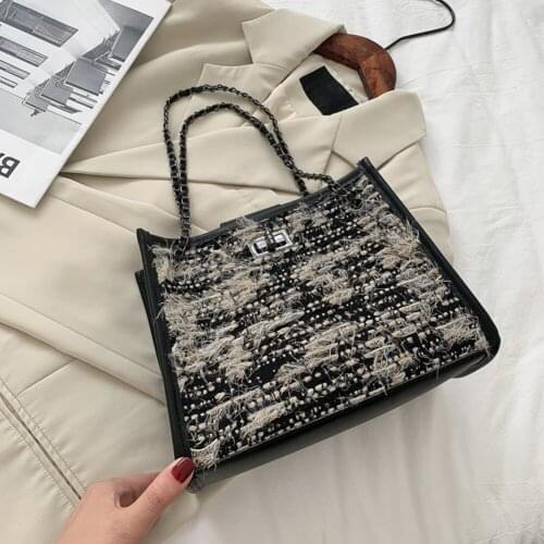 Youth Ladies Simple Versatile Bag Women Handbag Tote Woolen Travel Daily Ladies Portable Shoulder Messenger Bags