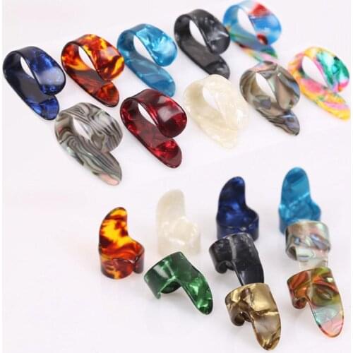 1Pc Plastic Thumb Index Finger Guitar Pick Nail Protector Music Instrument Tool Fingerguards for Thumb Finger Nail Protect Cover