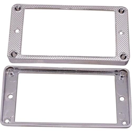 2pcs 91X45.4mm Flat Base Pickup Frame (Black) Mounting Rings For Electric Guitar
