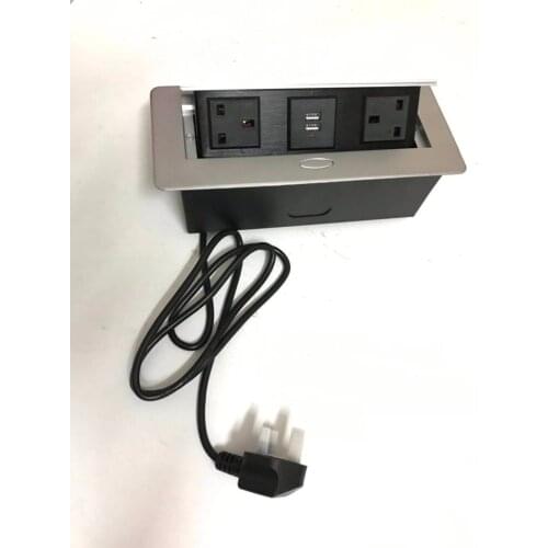 2UK 2USB Charger Pop-up socket /EU plug Tabletop socket/hidden/ Damping spring open Information outlet /Office desktop socket