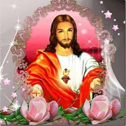 DIY Diamond Painting Christian jesus, flowers diamond Embroidery 5d mosaic full Diamond needlework cross stitch room decor A906